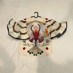 Chloé Ruffled Print Silk Blouse